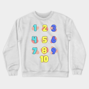 Learning to recognize funny numbers back to school Crewneck Sweatshirt